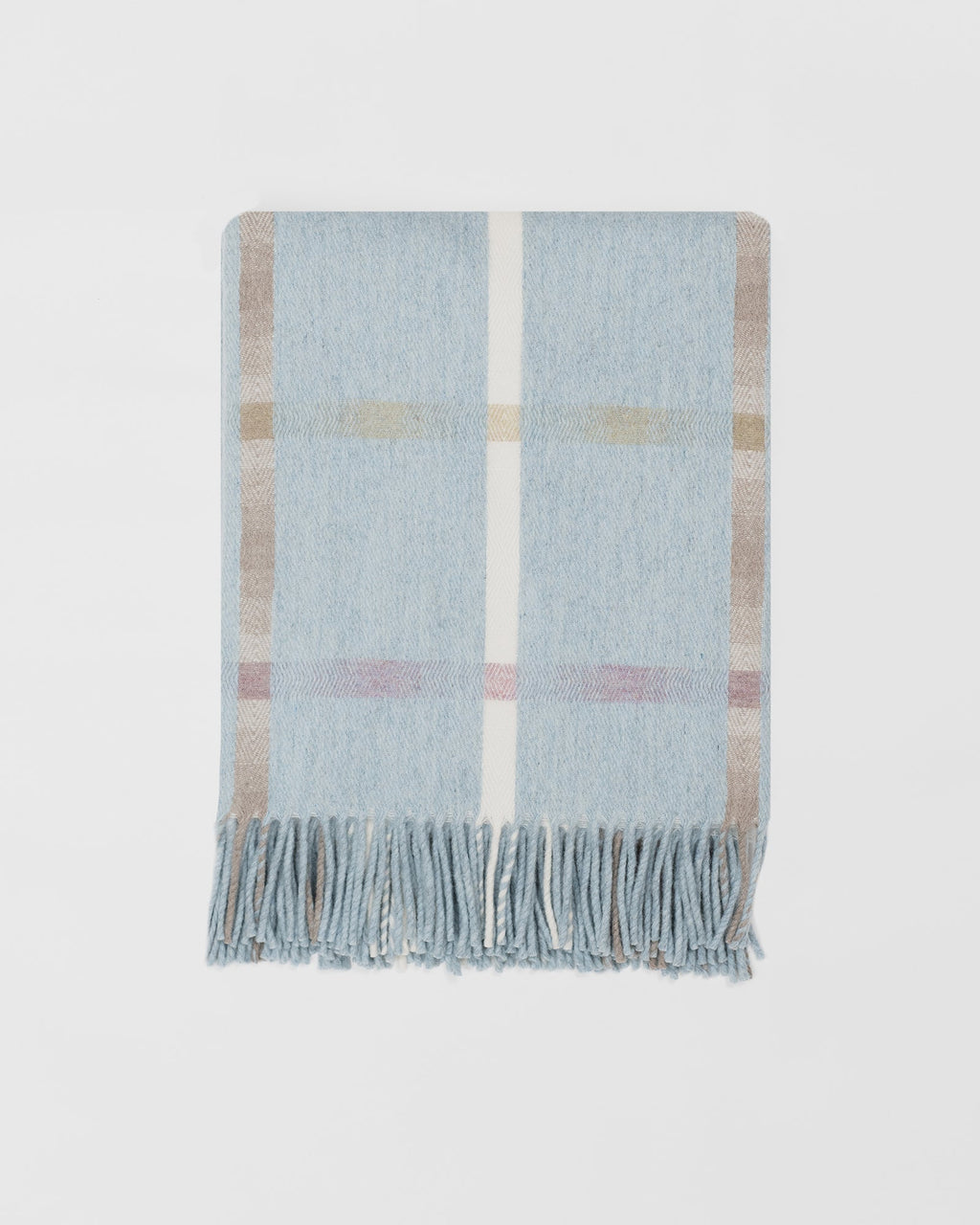 Maree Arctic merino lambswool throw by Remony - detail
