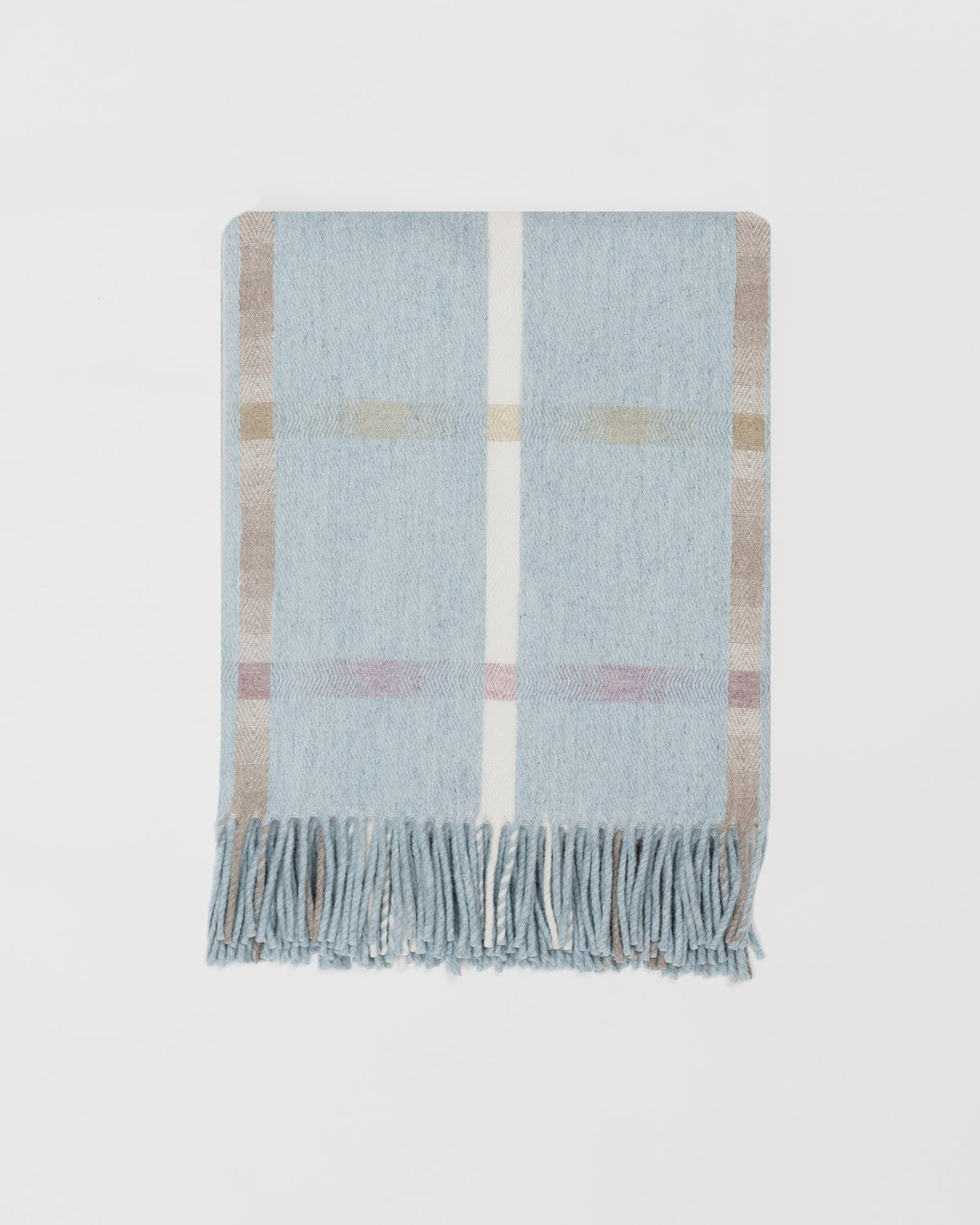 Maree Arctic merino lambswool throw by Remony - detail