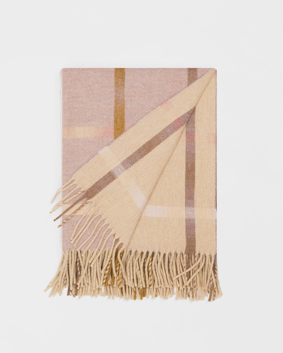Maree Sepia merino lambswool throw by Remony - detail