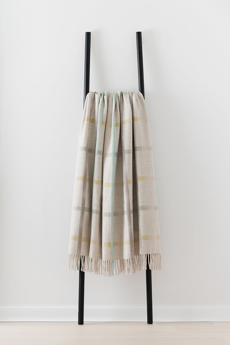 Maree Feather merino lambswool throw by Remony