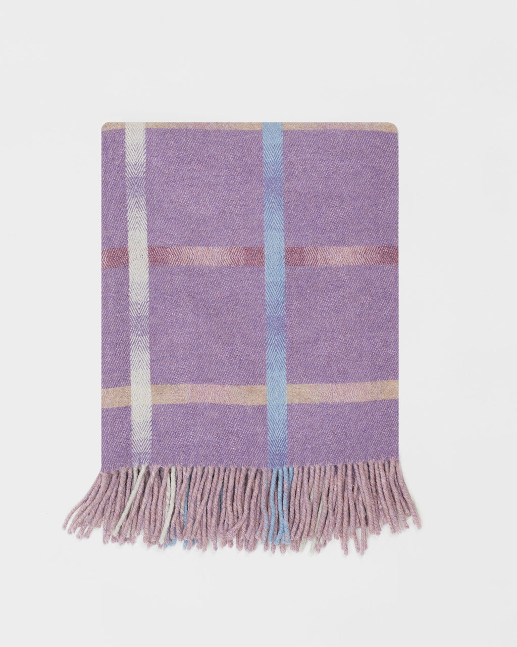 Maree Amethyst merino lambswool throw by Remony - detail