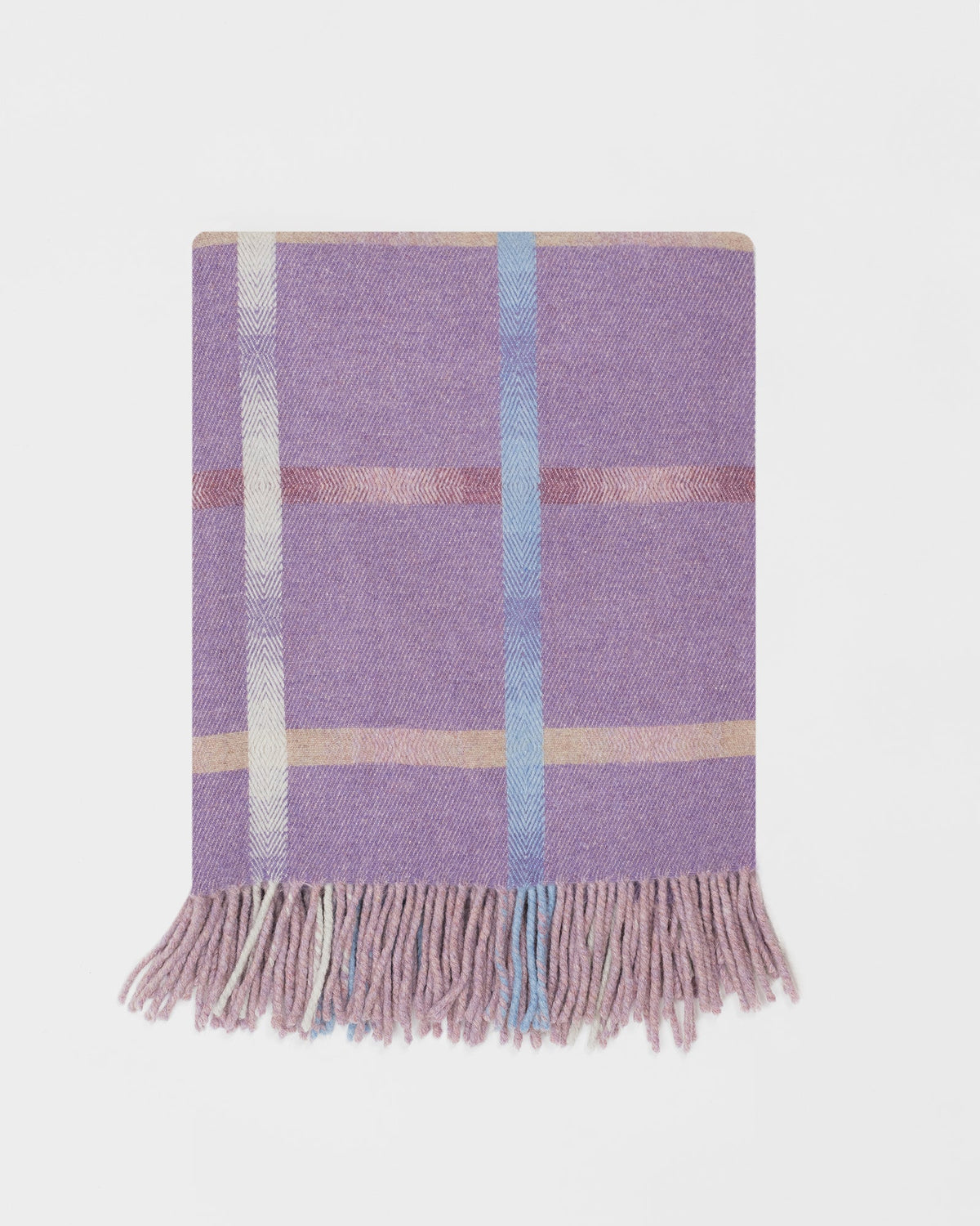 Maree Amethyst merino lambswool throw by Remony - detail