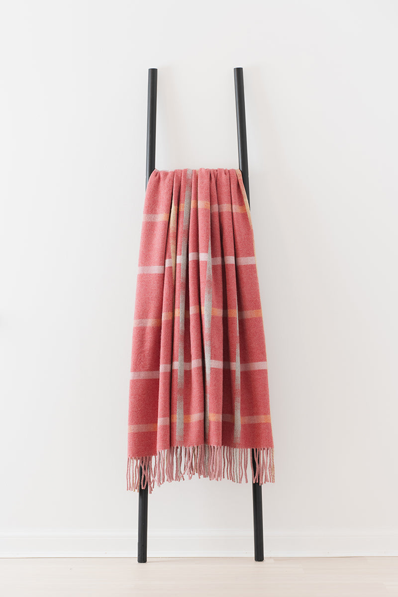 Maree Ember merino lambswool throw by Remony