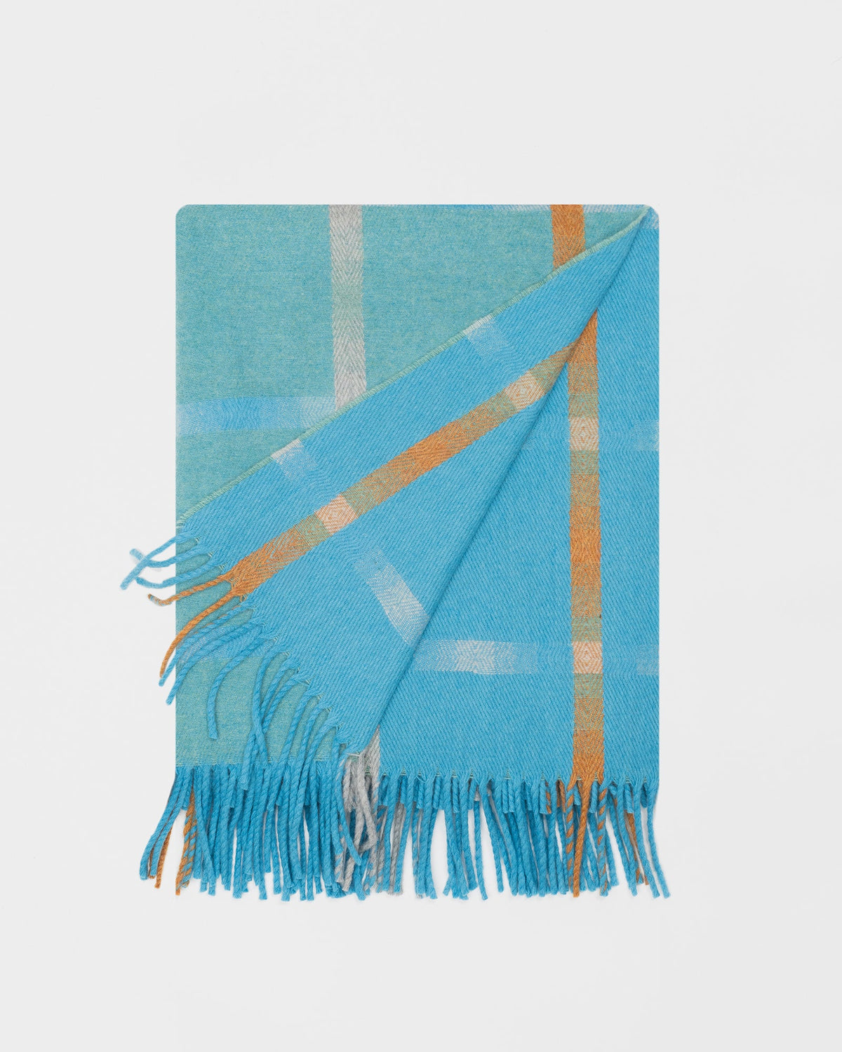 Maree Jade merino lambswool throw by Remony - detail