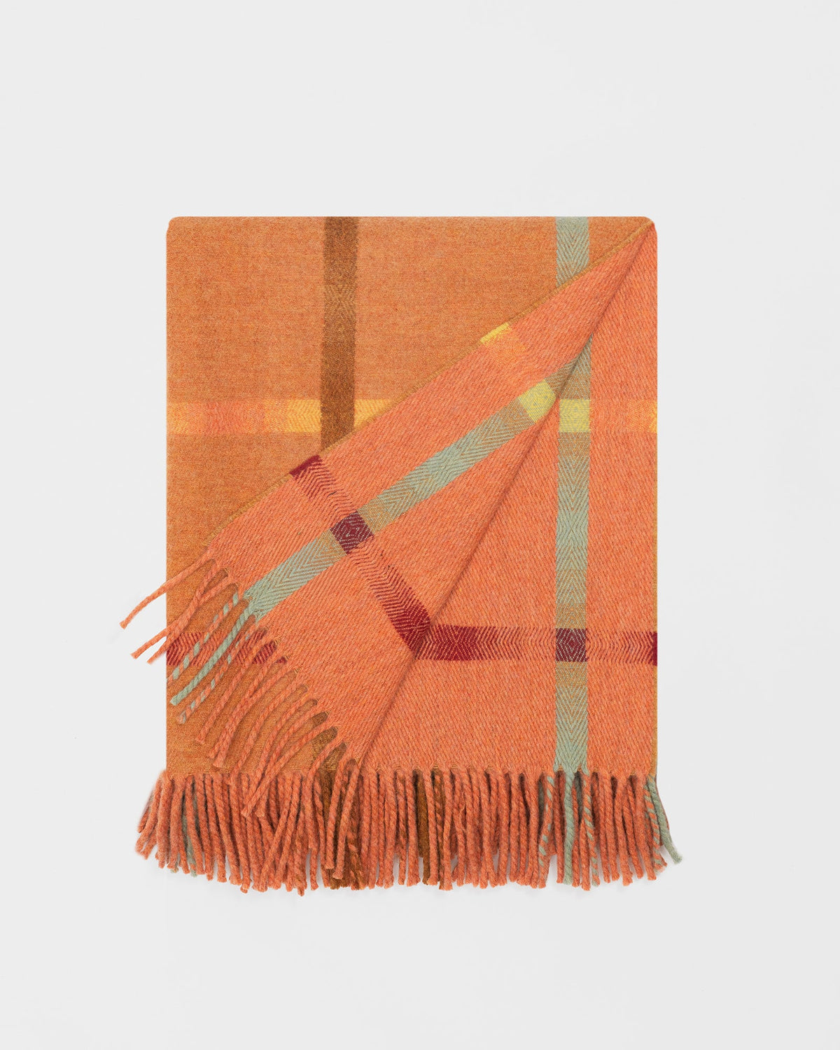 Maree Spice merino lambswool throw by Remony - detail