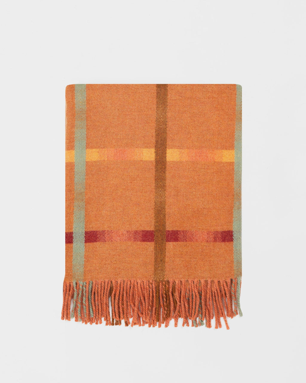 Maree Spice merino lambswool throw by Remony - detail