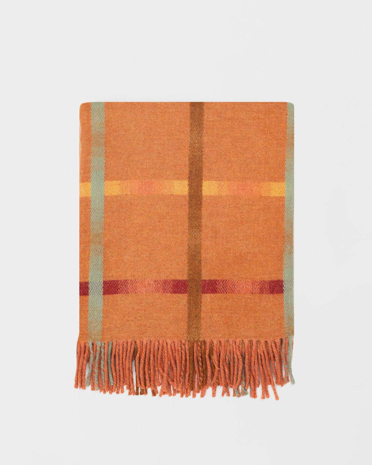 Maree Spice merino lambswool throw by Remony - detail