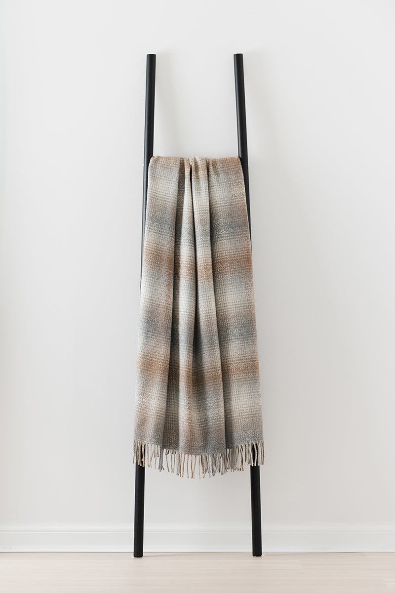 Lunan Bracken merino lambswool throw by Remony