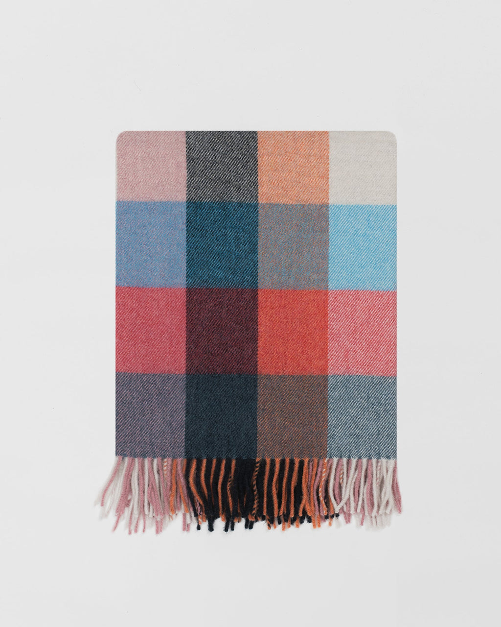 Dunira Sorbet merino lambswool throw by Remony - detail