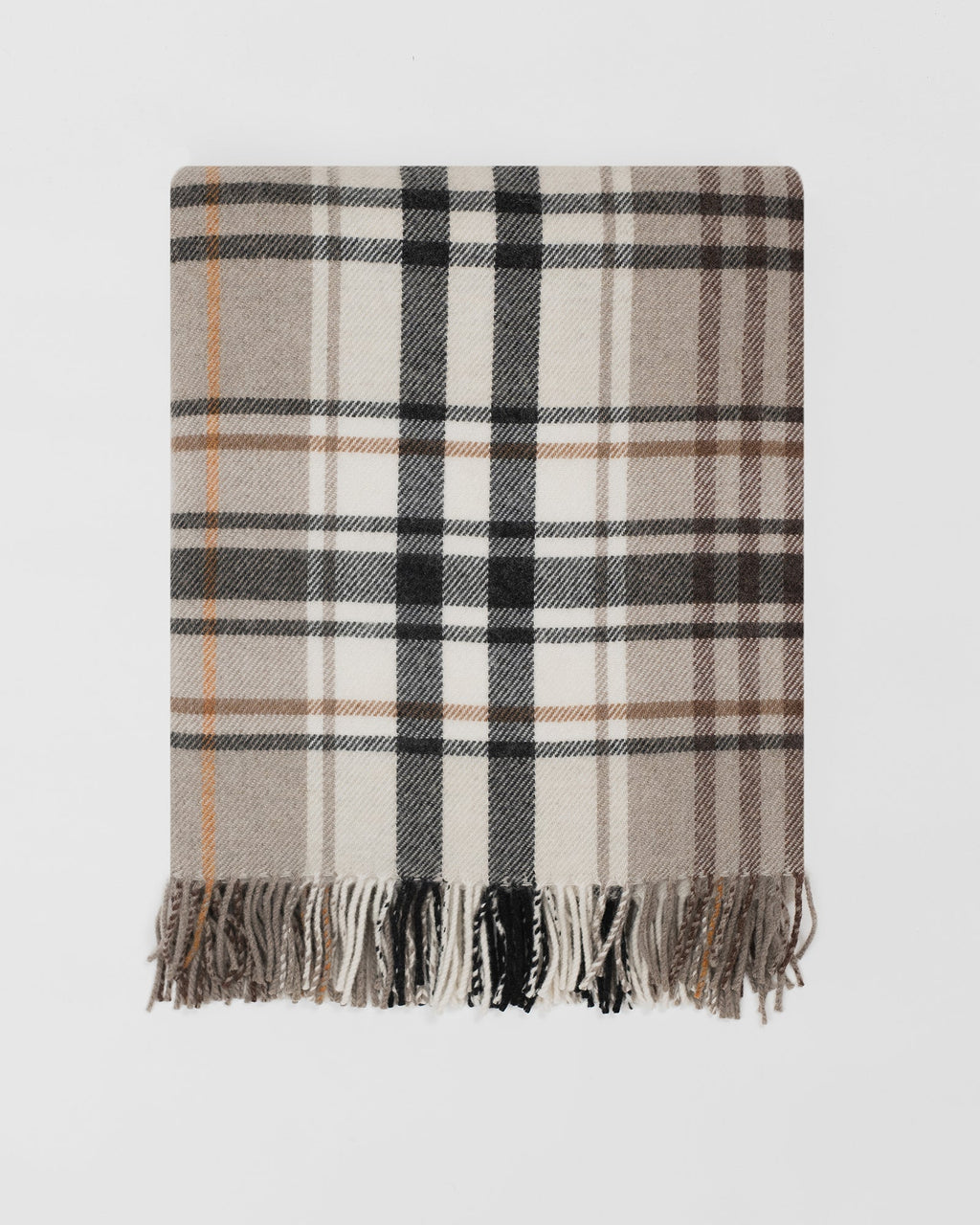 Pitnacree Stone merino lambswool throw by Remony - detail