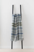 Pitnacree Sea Blue merino lambswool throw by Remony