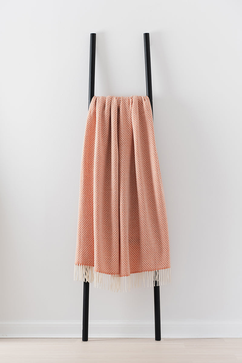 Balintyre Clementine merino lambswool throw by Remony