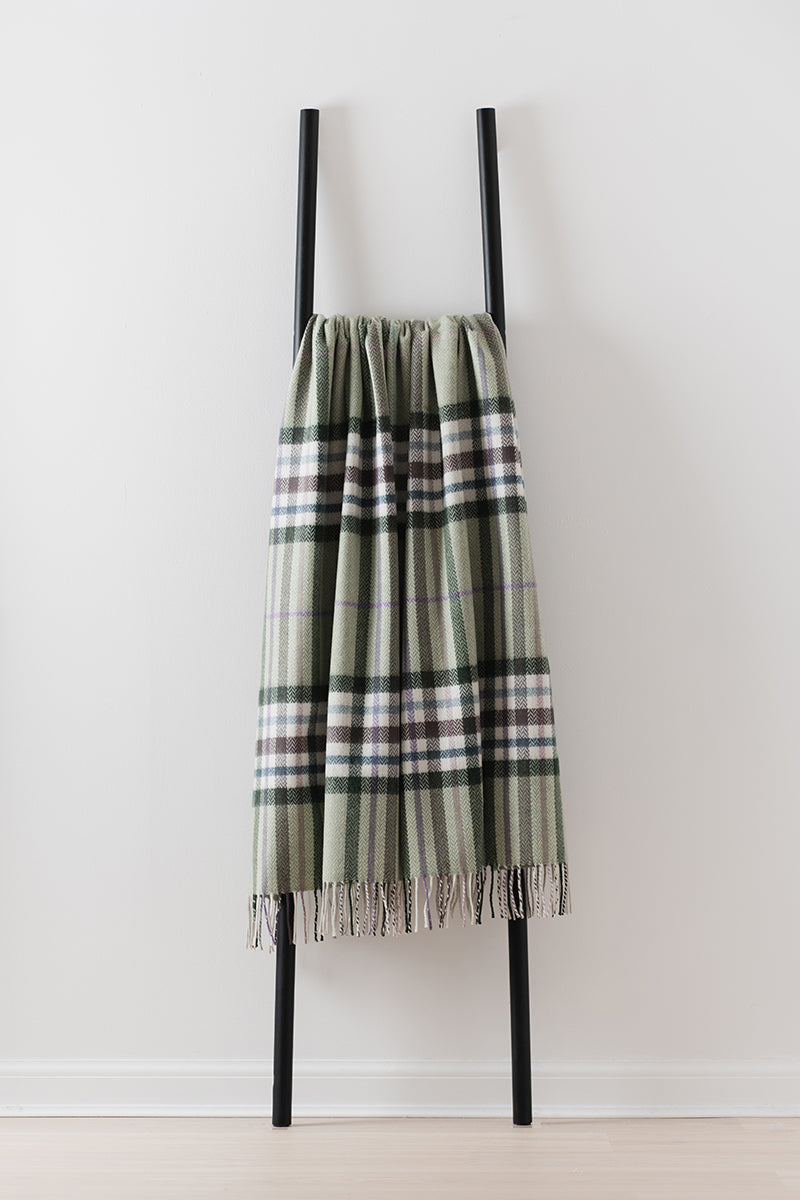 Moraig Jade merino lambswool throw by Remony