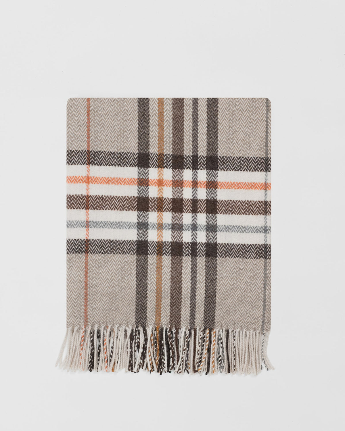 Moraig Bronze merino lambswool throw by Remony - detail