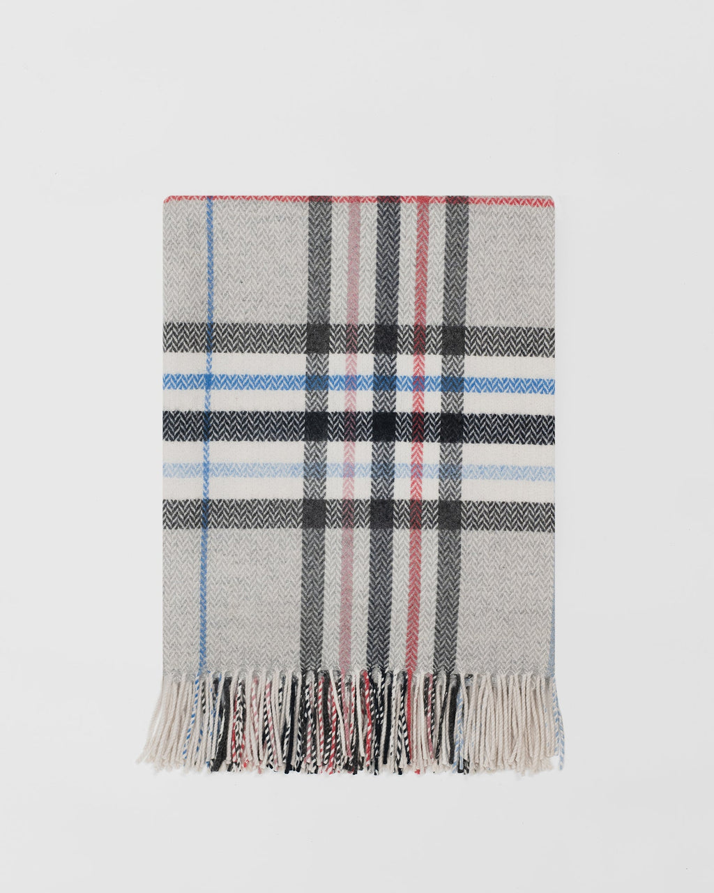 Moraig Pewter merino lambswool throw by Remony - detail