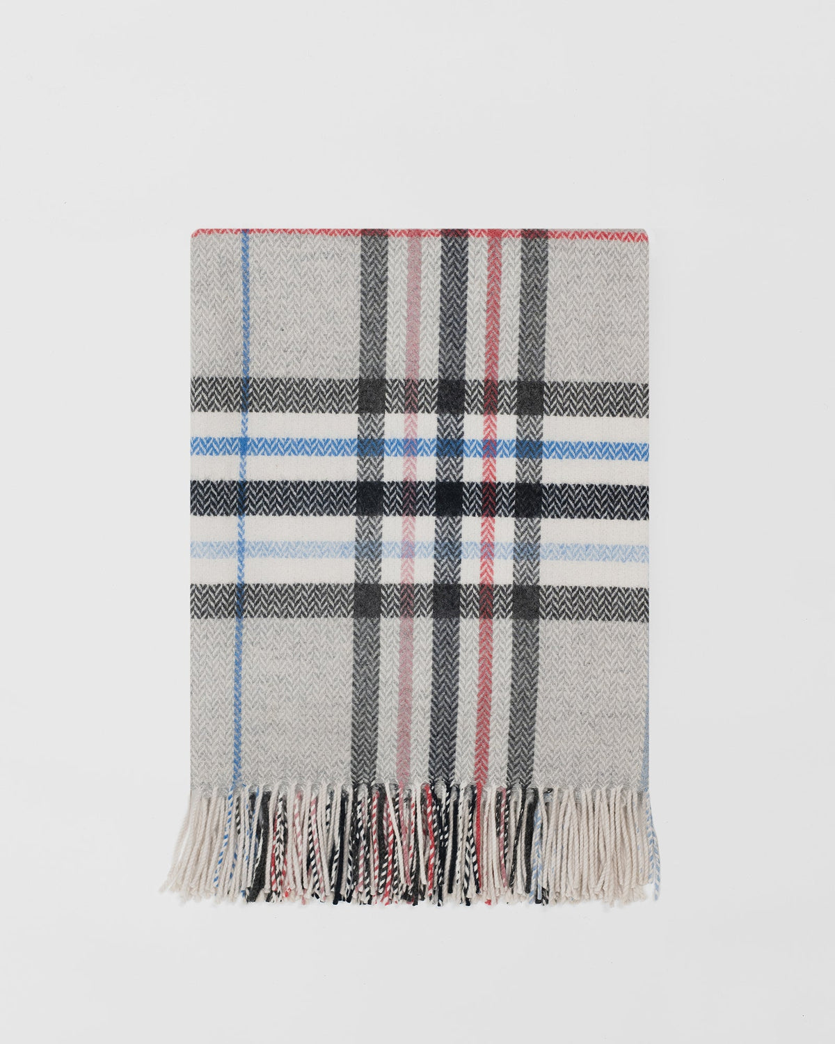 Moraig Pewter merino lambswool throw by Remony - detail
