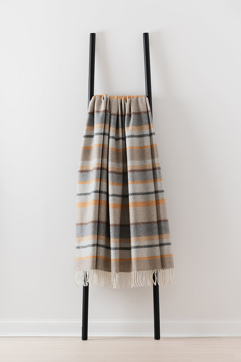 Croftmore Amber merino lambswool throw by Remony