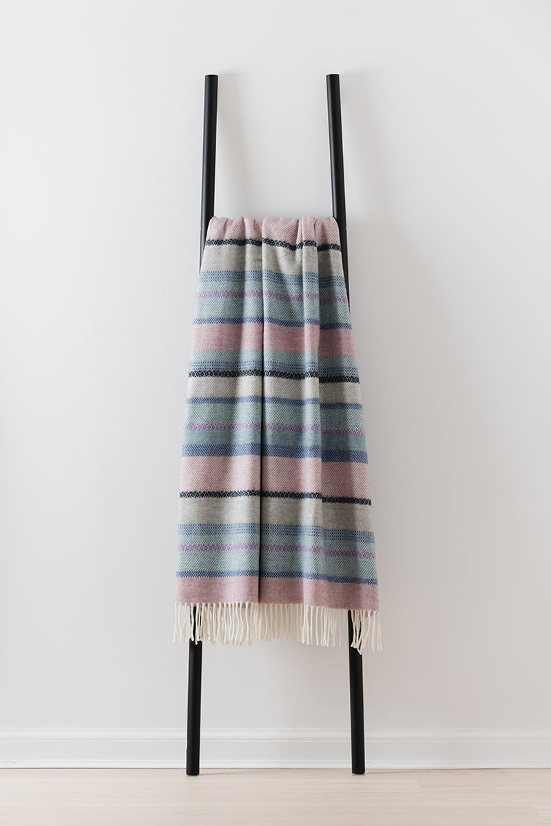 Croftmore Heather merino lambswool throw by Remony