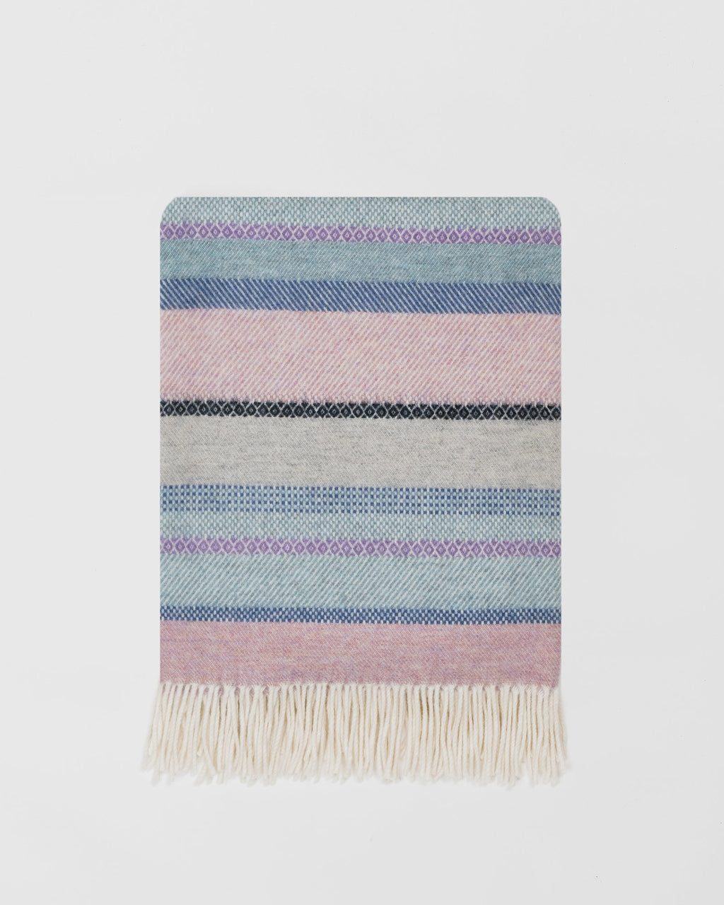 Croftmore Heather merino lambswool throw by Remony - detail