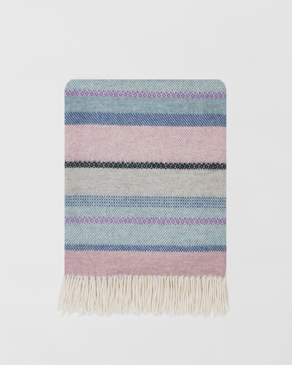 Croftmore Heather merino lambswool throw by Remony - detail