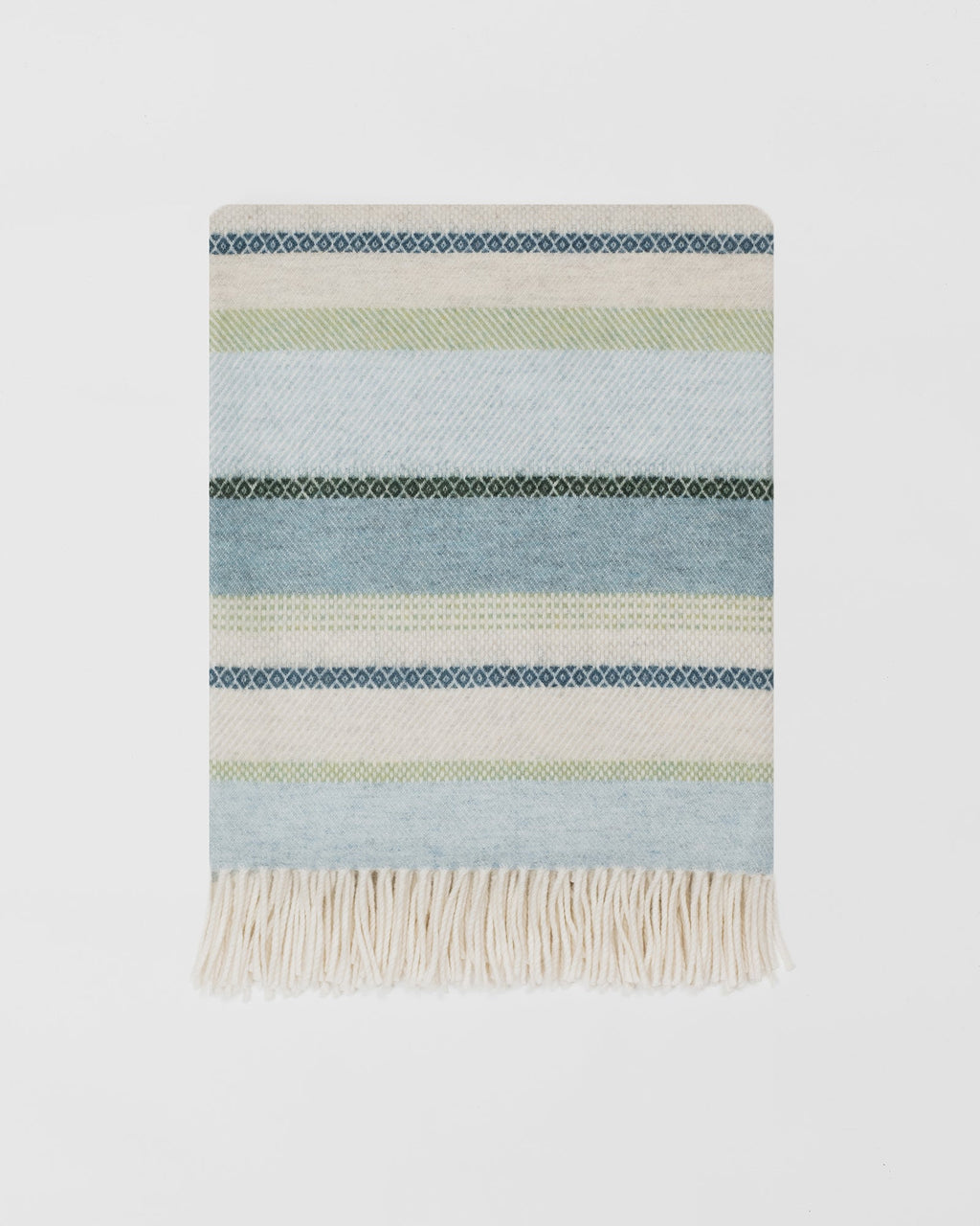 Croftmore Seaglass merino lambswool throw by Remony - detail