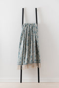 Fortriu Woad merino lambswool throw by Remony