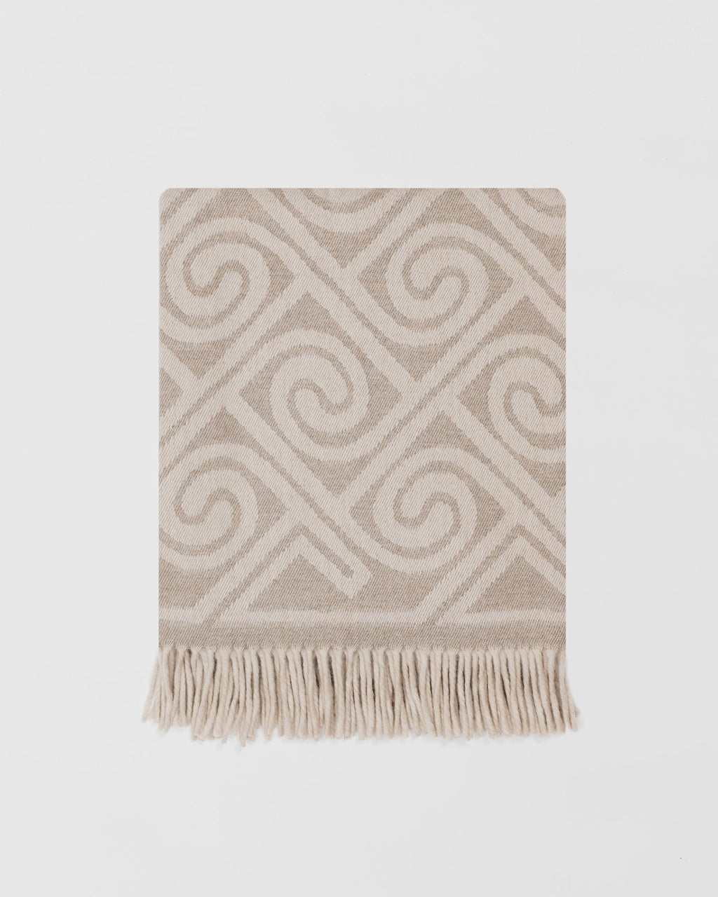 Fortriu Stone merino lambswool throw by Remony - detail