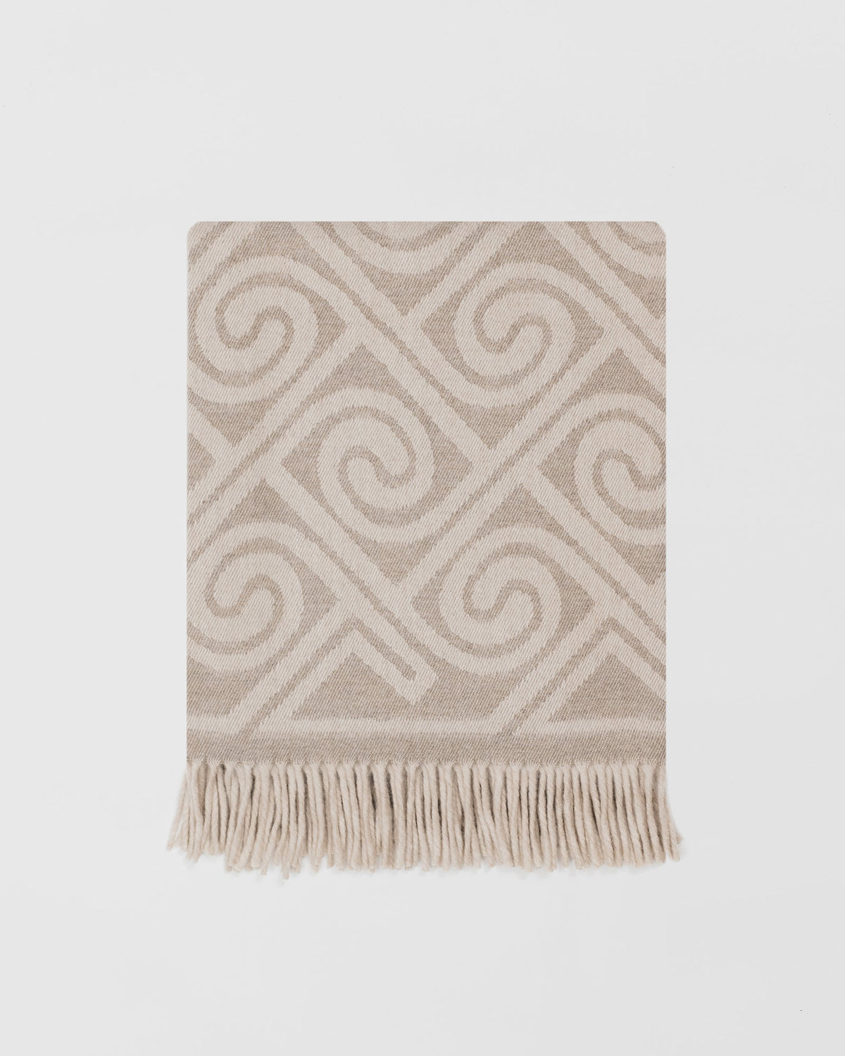 Fortriu Stone merino lambswool throw by Remony - detail