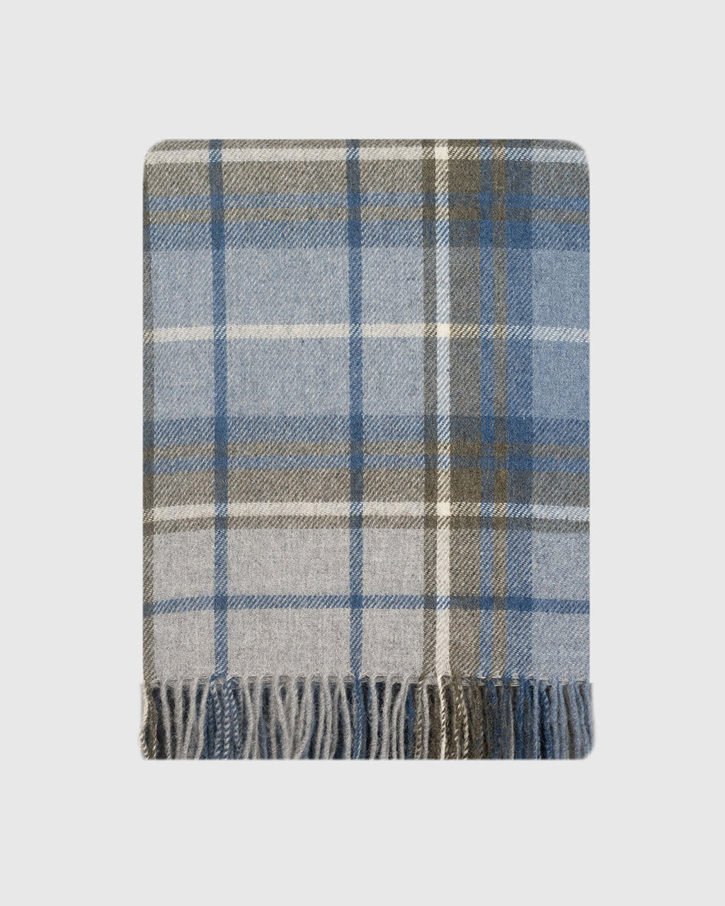Inver Sapphire recycled wool throw by Remony - detail