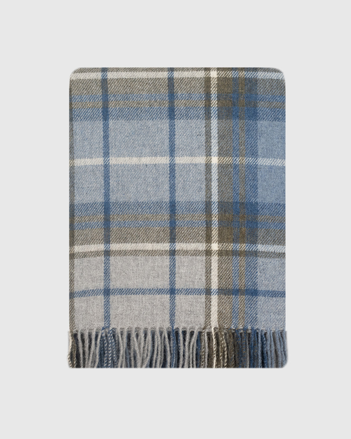 Inver Sapphire recycled wool throw by Remony - detail