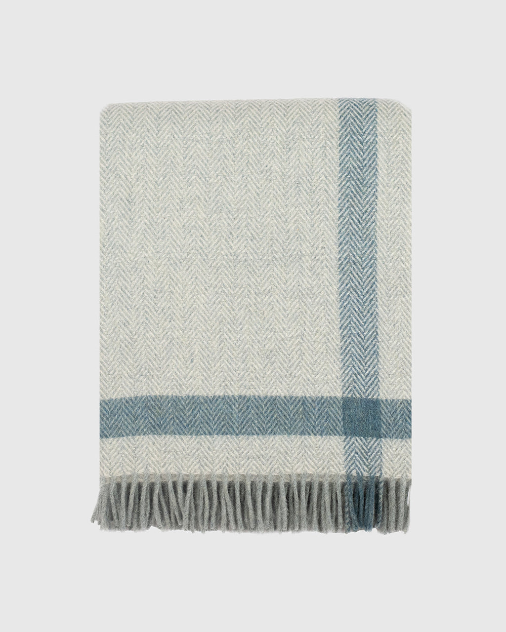 Stix Seafoam recycled wool throw by Remony - detail