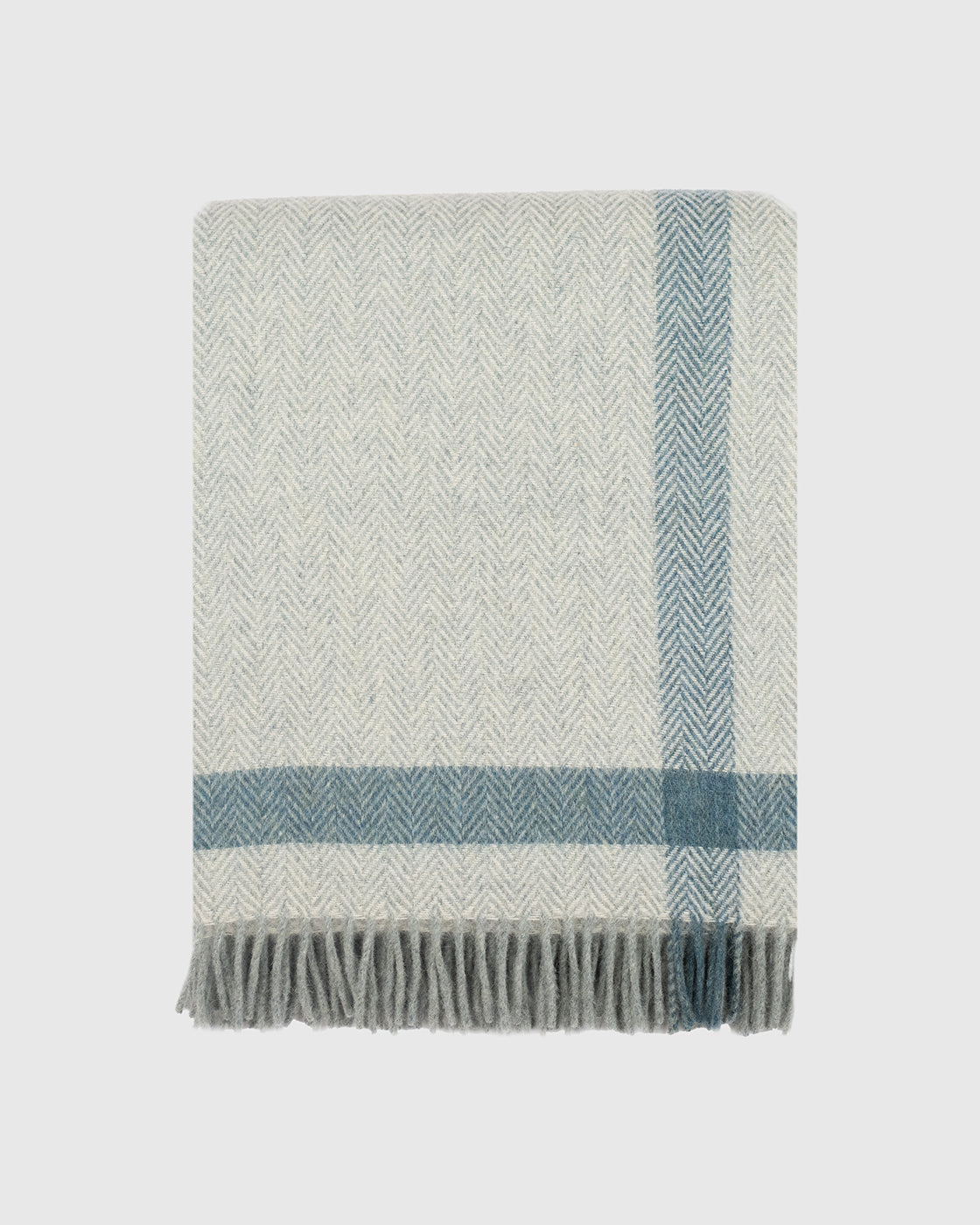 Stix Seafoam recycled wool throw by Remony - detail