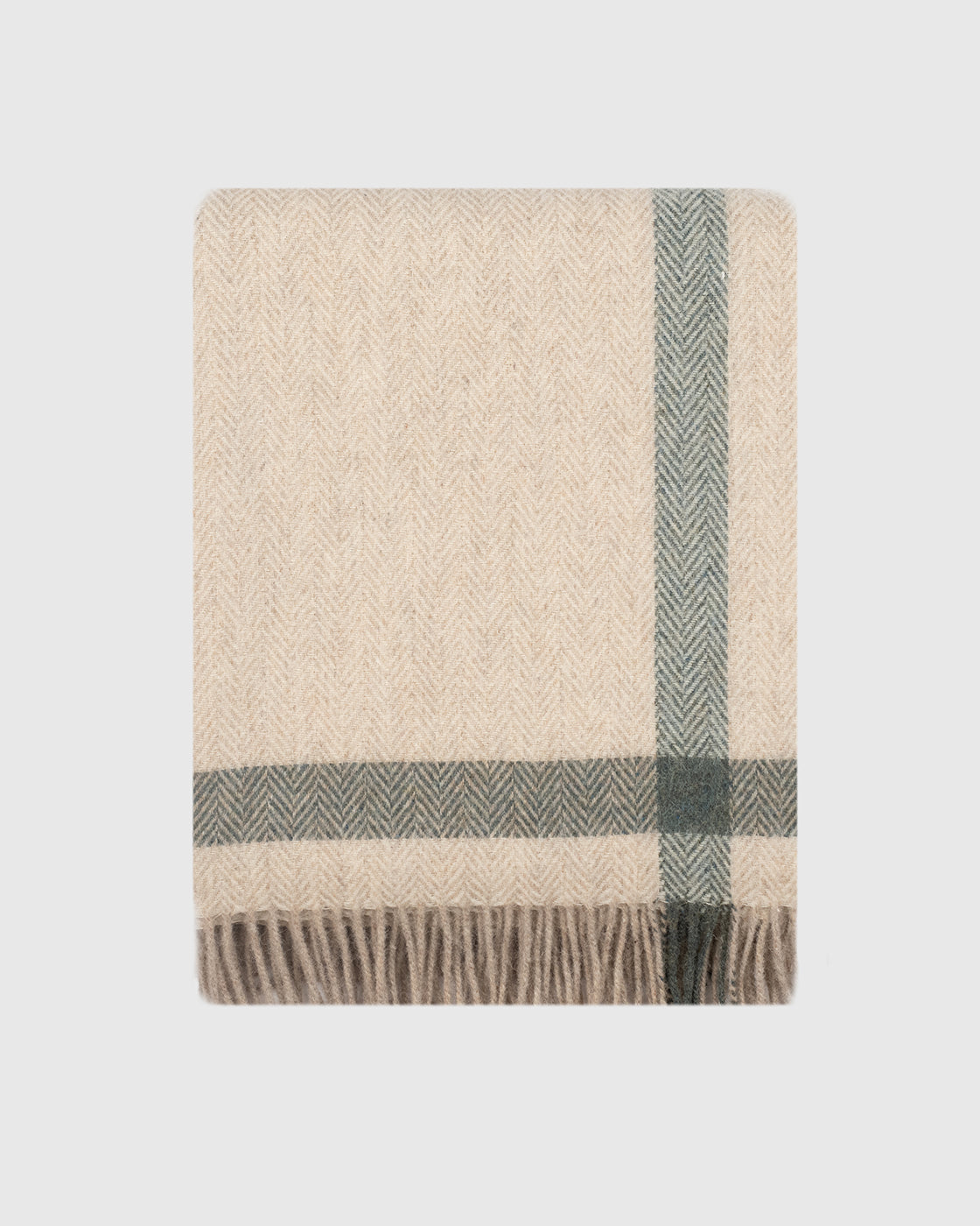 Stix Barley recycled wool throw by Remony - detail