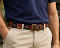 Manipur Polo Belt - Blue and Orange
