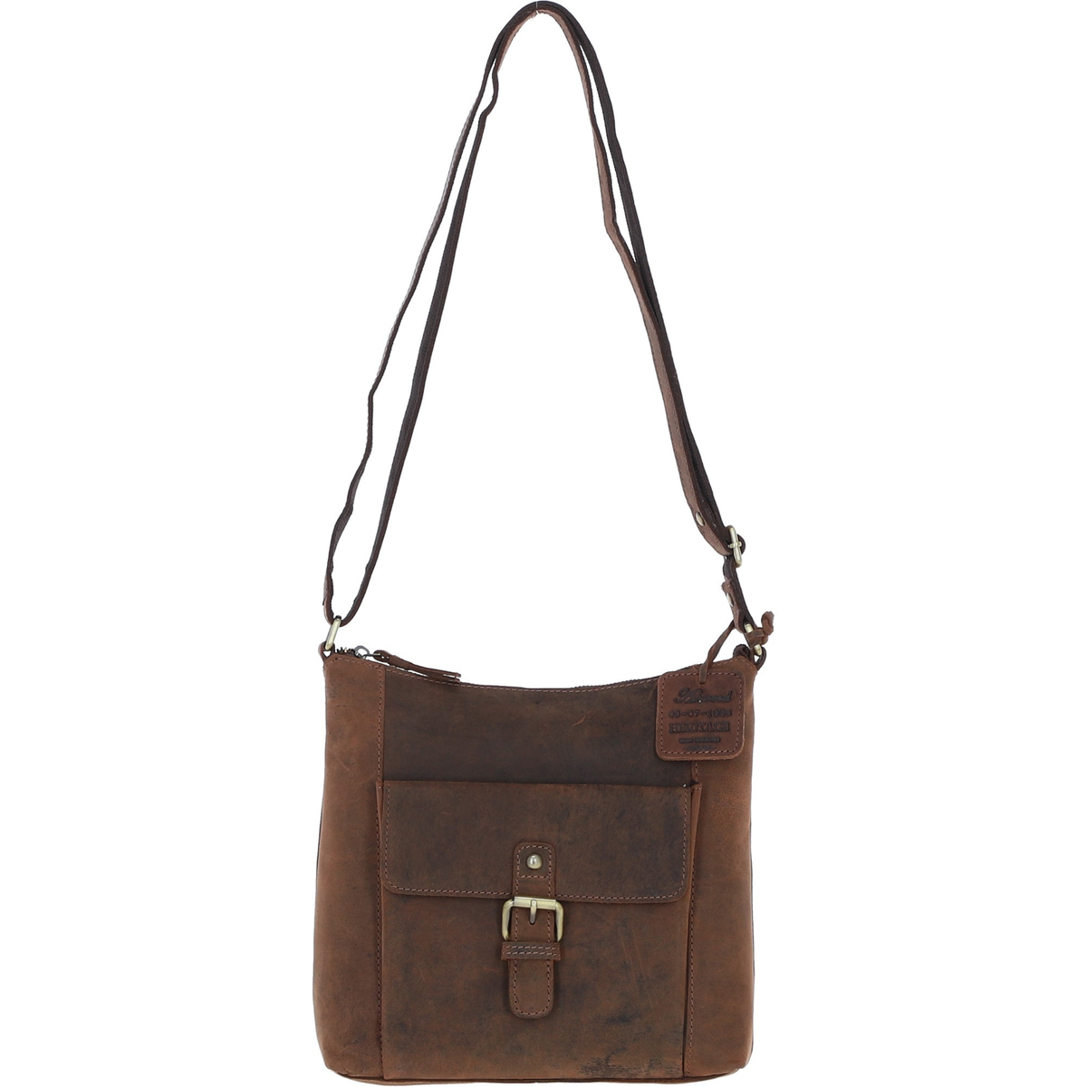Worcester Brown Leather Crossbody Bag