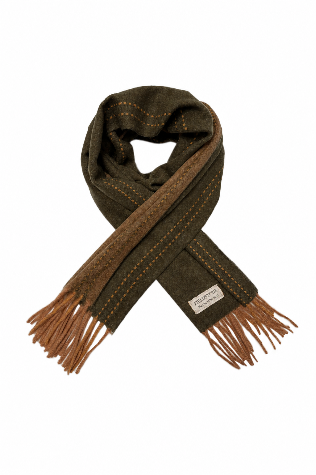 Fieldstone Northumberland Army Green Wool Scarf