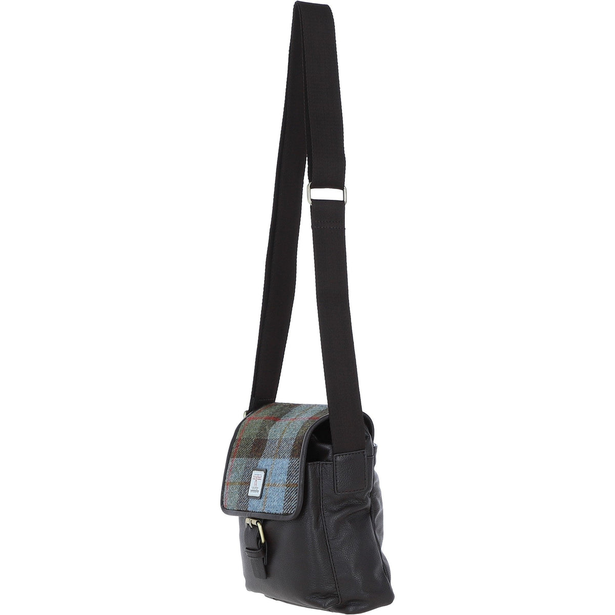 Leather & Harris Tweed Flap Crossbody Bag – Brown / Macleod, view 2