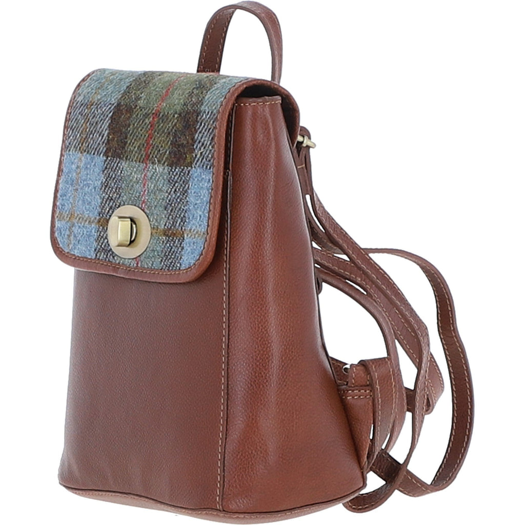 Leather & Harris Tweed Compact Backpack – Tan / Macleod, view 2