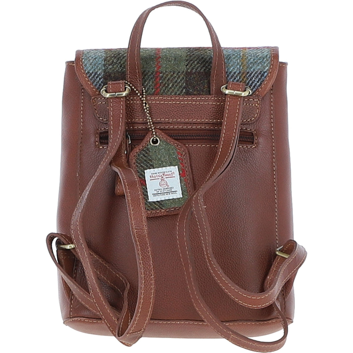 Leather & Harris Tweed Compact Backpack – Tan / Macleod, view 3