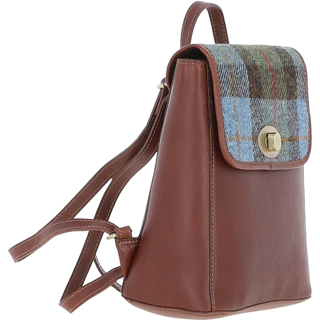 Leather & Harris Tweed Compact Backpack – Tan / Macleod, view 4