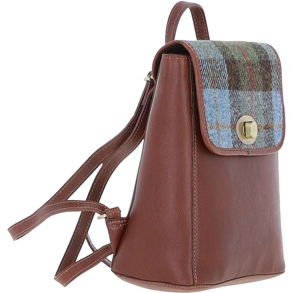 Leather & Harris Tweed Compact Backpack – Tan / Macleod, view 4