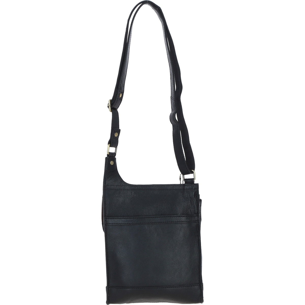 Leather & Harris Tweed Crossbody Bag – Black / Green / Red, view 3