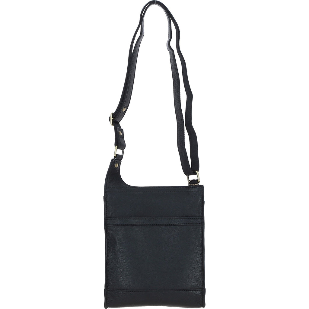 Leather & Harris Tweed Crossbody Bag – Black / Watch, view 3