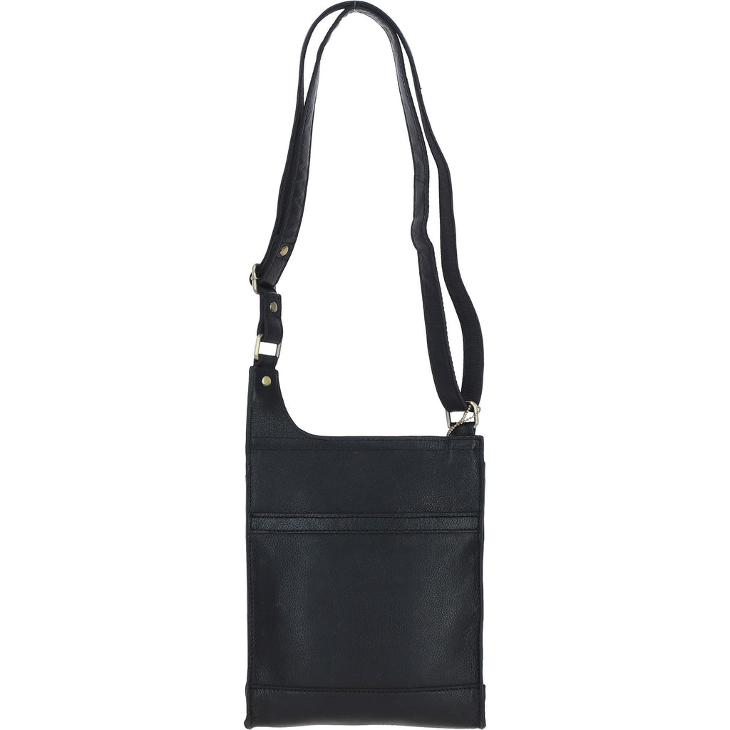 Leather & Harris Tweed Crossbody Bag – Black / White, view 3
