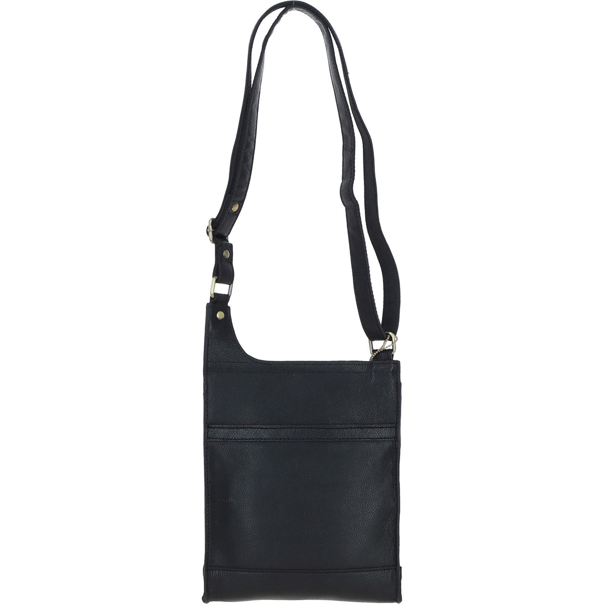 Leather & Harris Tweed Crossbody Bag – Black / White, view 3
