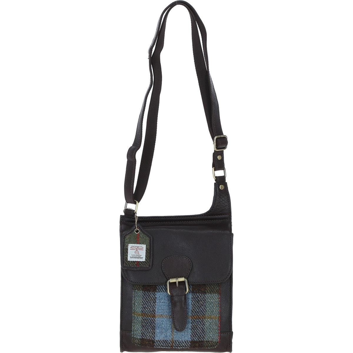 Leather & Harris Tweed Crossbody Bag – Brown / Macleod, view 1