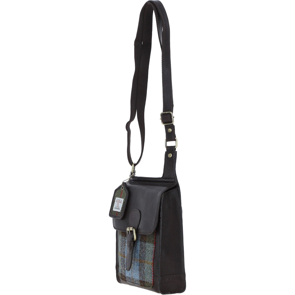 Leather & Harris Tweed Crossbody Bag – Brown / Macleod, view 2