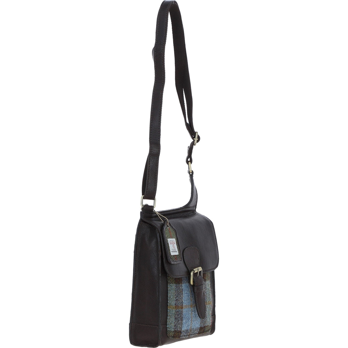 Leather & Harris Tweed Crossbody Bag – Brown / Macleod, view 4
