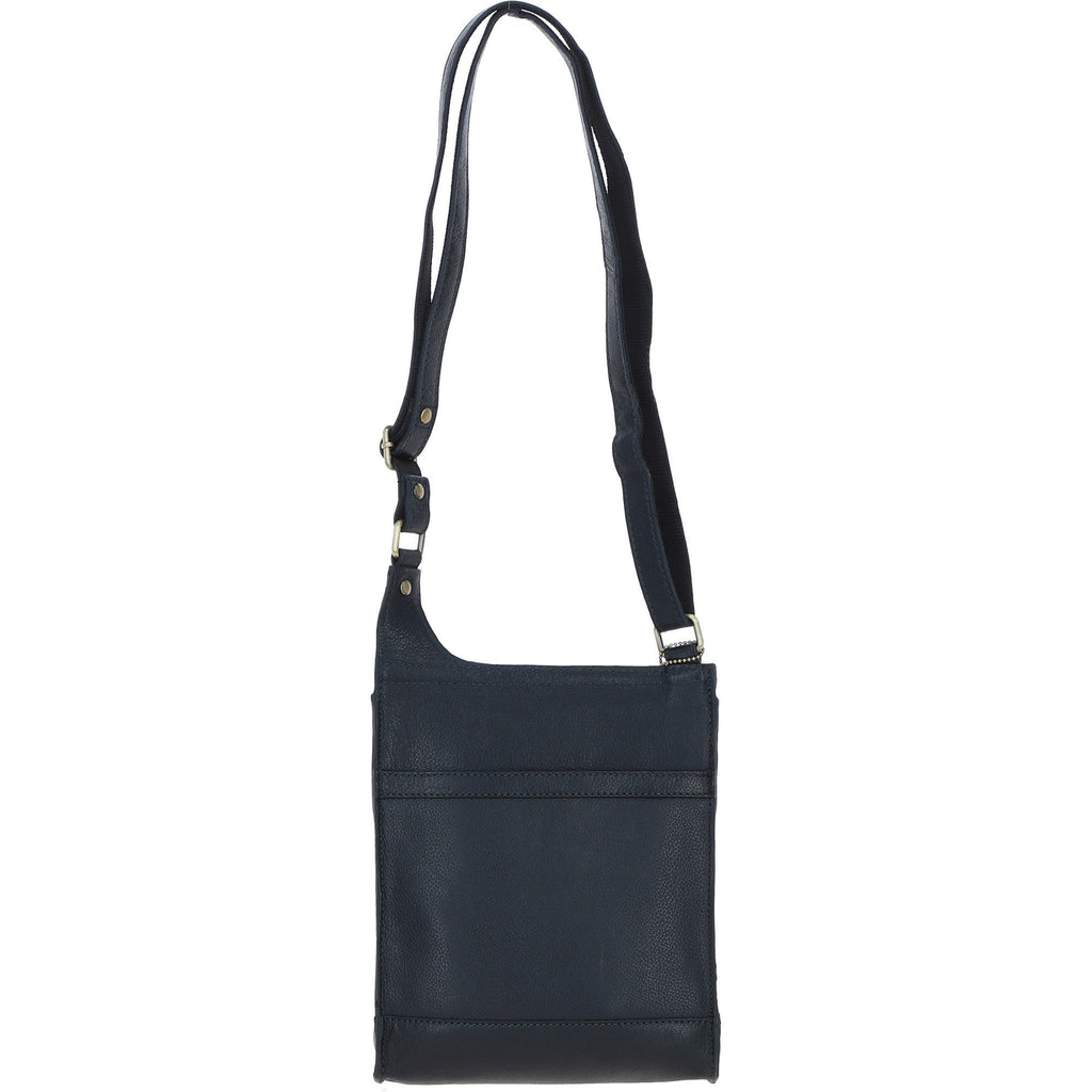 Leather & Harris Tweed Crossbody Bag – Navy / Pink, view 3