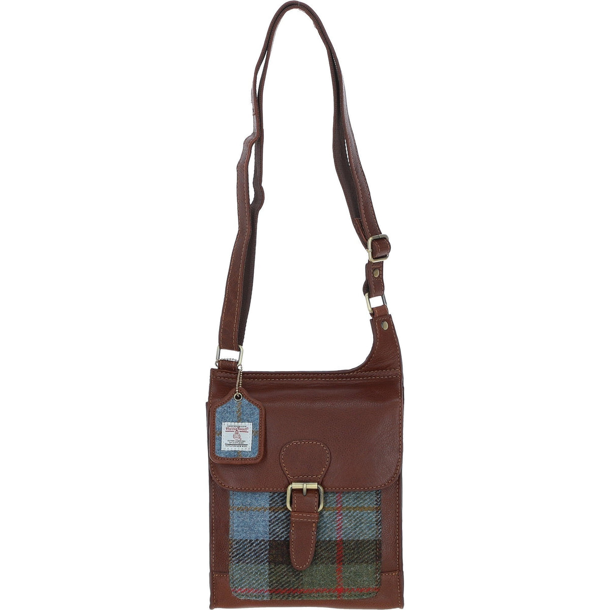 Leather & Harris Tweed Crossbody Bag – Tan / Macleod, view 1